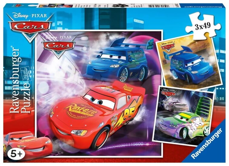 Puzzle - Cars - 3 x 49 Pièces
