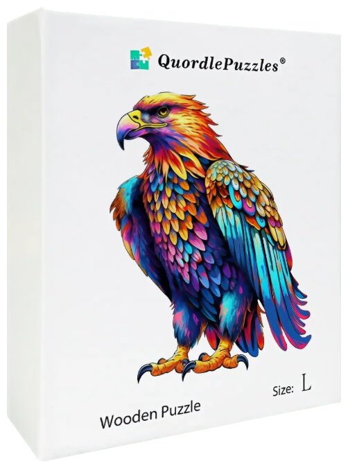 Puzzle En Bois - Aigle Coloré
