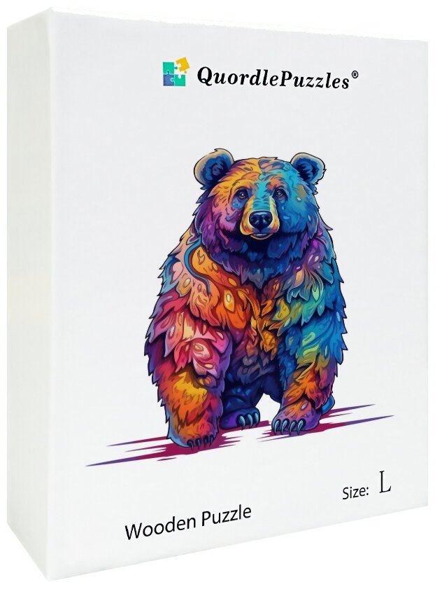 Puzzle En Bois - Ours Furieux Psychédélique