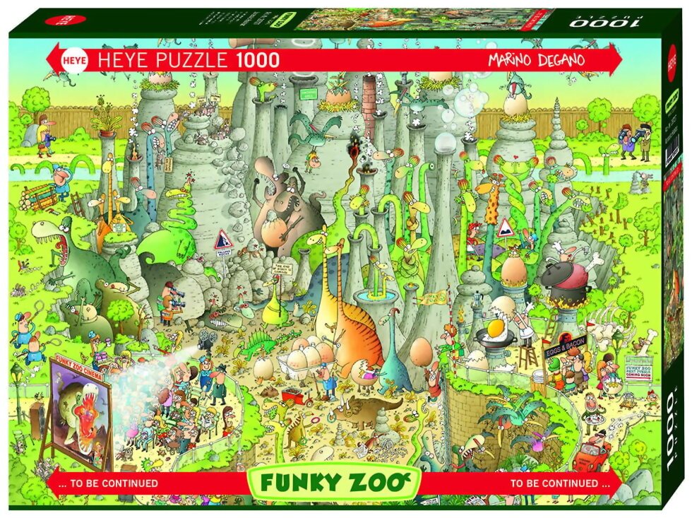 Puzzle - Funky Zoo - Jurassic Habitat - 1000 Pièces