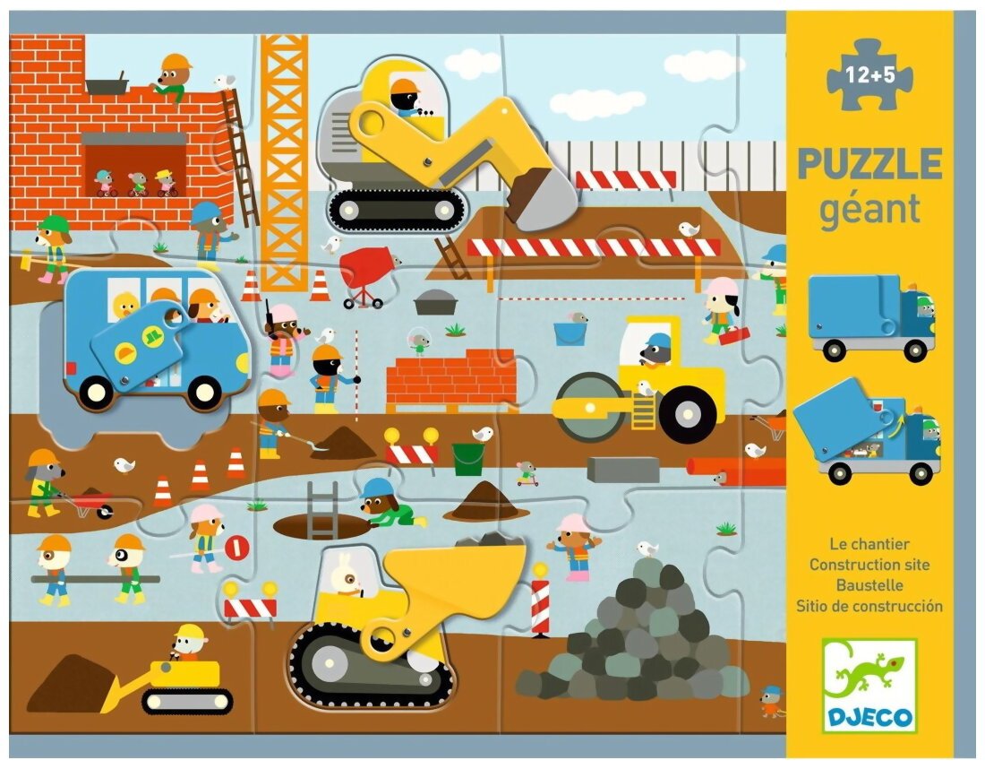 Puzzle Géant - Le Chantier - 12+5 Pièces