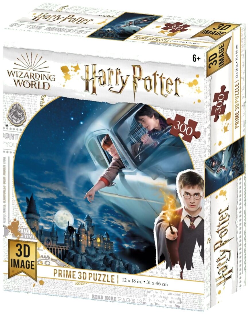 Puzzle - Harry & Ron Volant Au-Dessus De Poudlard - 300 Pièces