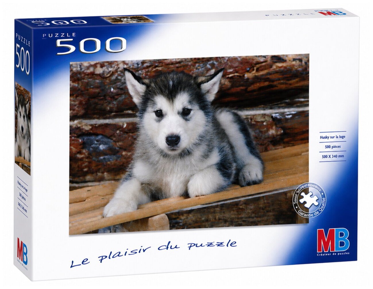 Puzzle - Husky Sur La Luge - 500 Pièces