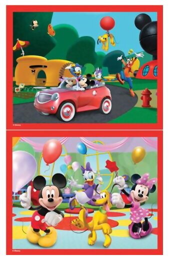 Puzzle - L'anniversaire De Mickey & Sur La Route - 2x25 Pièces