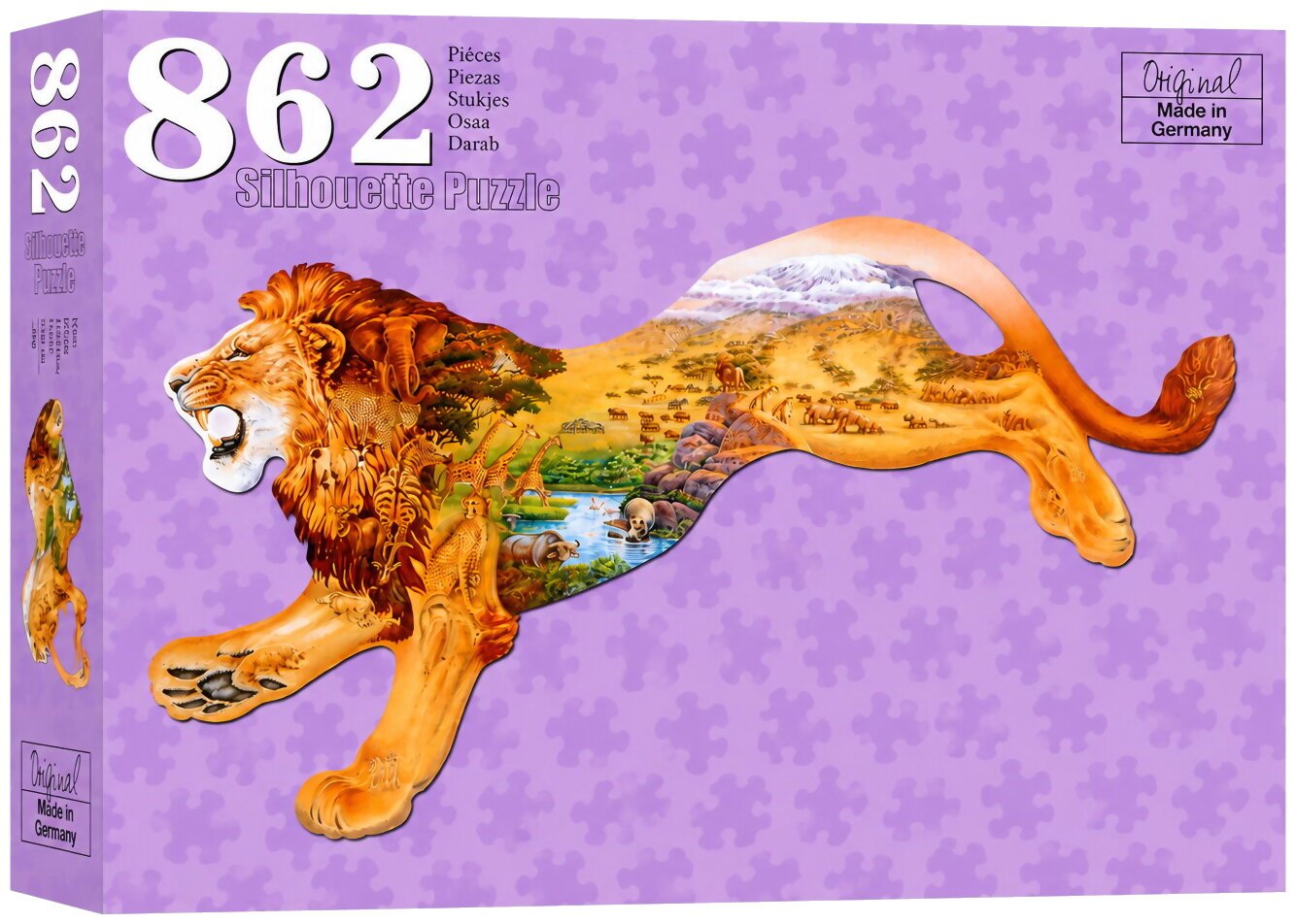 Photo: Puzzle Silhouette - Lion - 862 Pièces