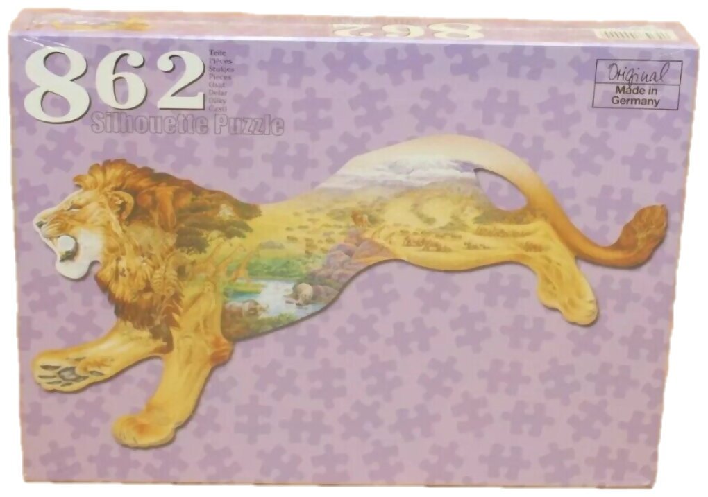 Puzzle Silhouette - Lion - 862 Pièces