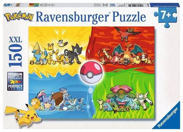 Ravensburger Puzzle - Les différents types de Pokémon - 150 Pièces - XXL