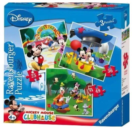 Puzzle - Mickey - 25, 36, 49 Pièces