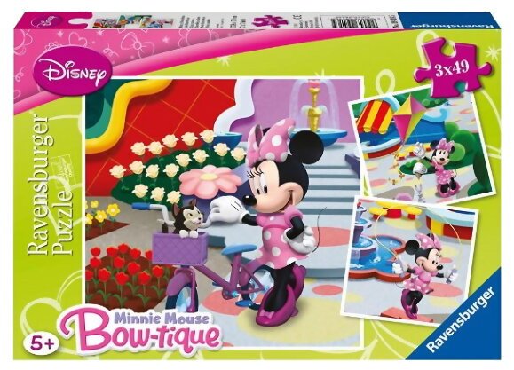 Puzzle - Minnie Mouse Bow-tique - 3x49 Pièces