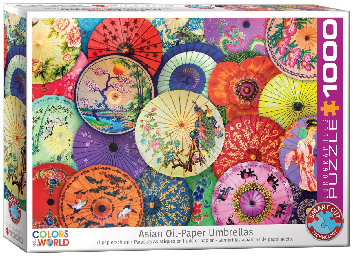 Puzzle - Parasols Asiatiques En Huile Et Papier - 1000 pièces