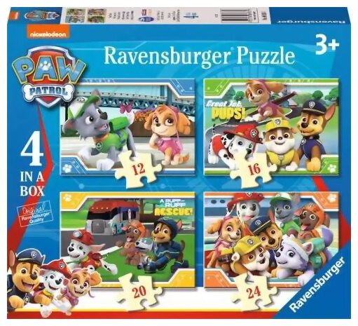 Puzzle - Pat Patrouille - 4 In A Box