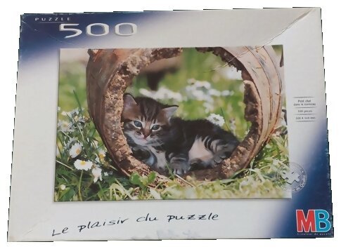 Puzzle - Un petit chat dans un tonneau - 500 Pièces