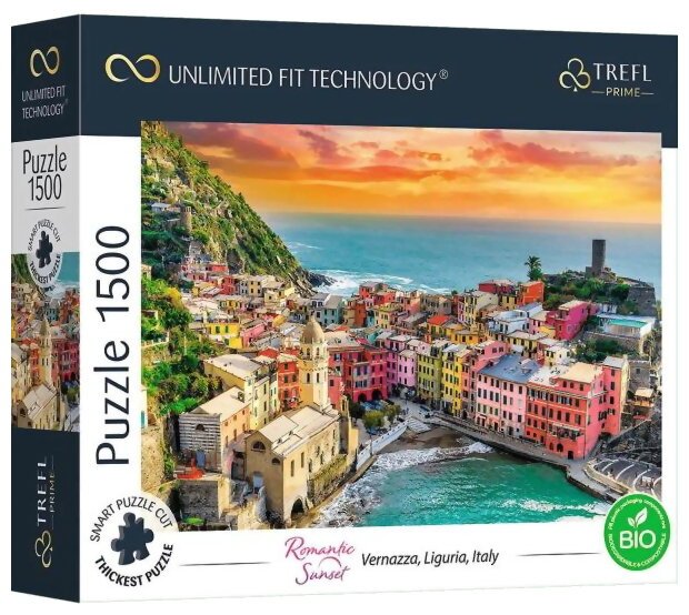 Puzzle - Romantic Sunset - Vernazza, Liguria, Italy - 1500 Pièces