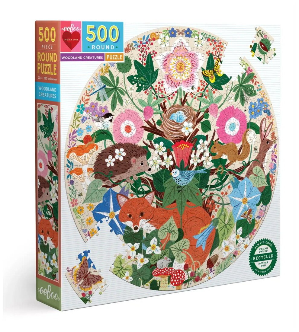 Puzzle Rond Créatures Des Bois