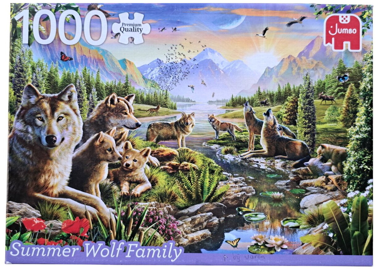 Puzzle  Summer Wolf Family - 1000 Pièces