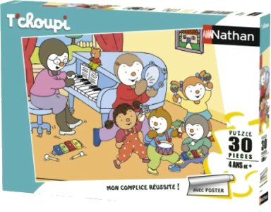 Puzzle T'choupi fait de la musique