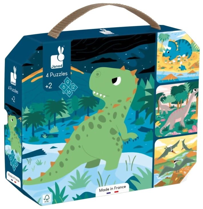 Puzzles Évolutifs Dinosaures - 4 puzzles