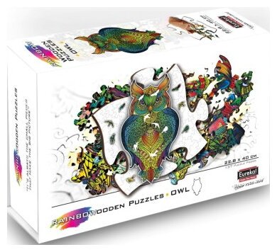 Rainbow Puzzle En Bois - Chat