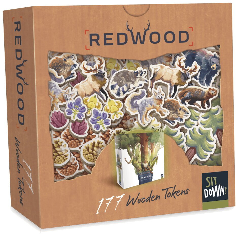 Redwood - 177 Wooden Tokens