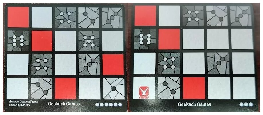 Sagrada - Geekach Games Window Pattern Card - Promo 15