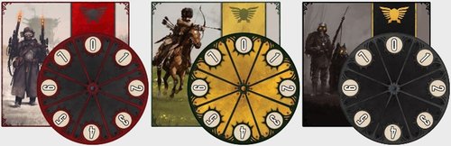 Scythe - Extension "Cadrans de puissance des factions 'Rusviet', 'Saxony' et 'Crimea'" (promo pack #5)