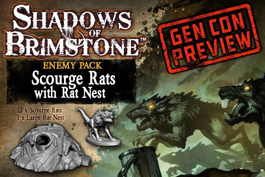 Shadows of Brimstone - Scourge Rats with Rat Nest GenCon Preview