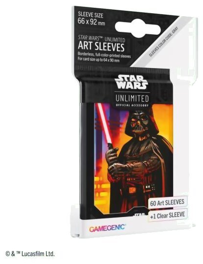 Star Wars Unlimited - 60 Art Sleeves - Dark Vador - Étincelle de Rébellion