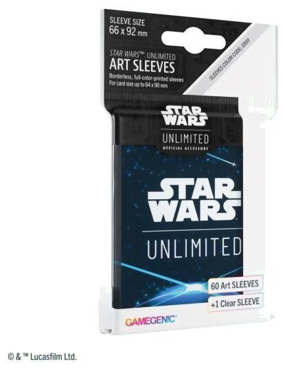 Star Wars Unlimited - 60 Art Sleeves - Space Blue - Étincelle de Rébellion