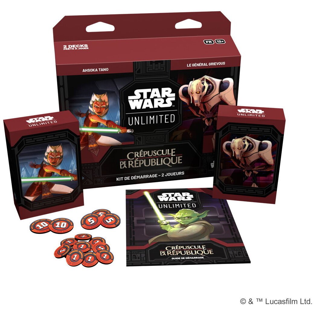 Star Wars Unlimited - Kit De Démarrage - Ahsoka Tano & Le Général Grievous - Crépuscule de la République