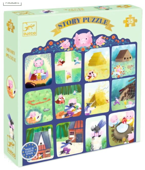 Story Puzzle - Les Trois Petits Cochons - 35 Pièces