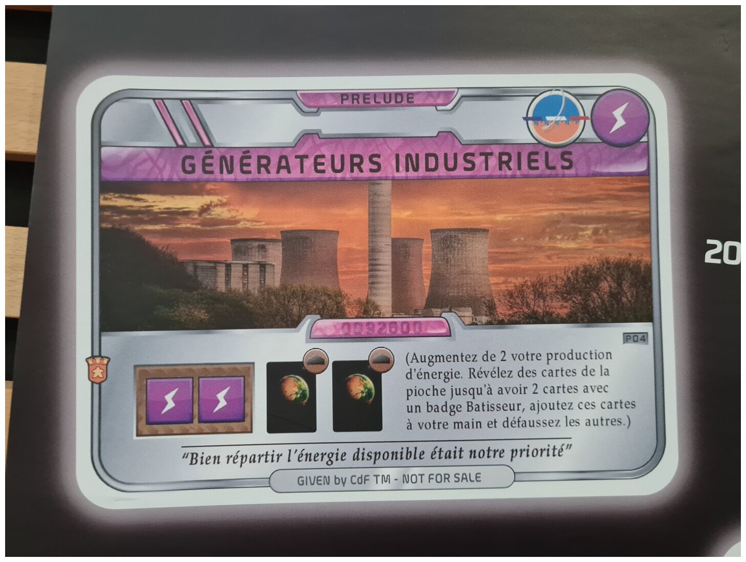 Terraforming Mars - Générateurs Industriels
