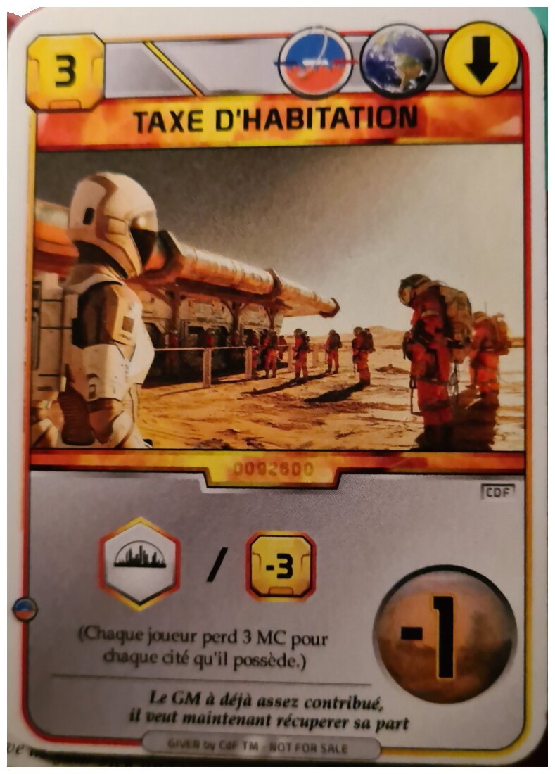 Terraforming Mars - Taxe D'habitation