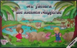 Wir füttern die kleinen Nilpferde
