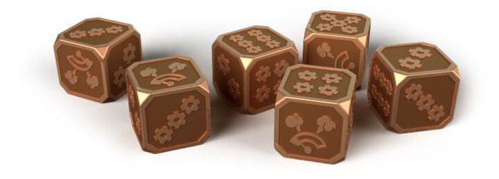 Zombicide - Undead or Alive – Metal Steam Dice