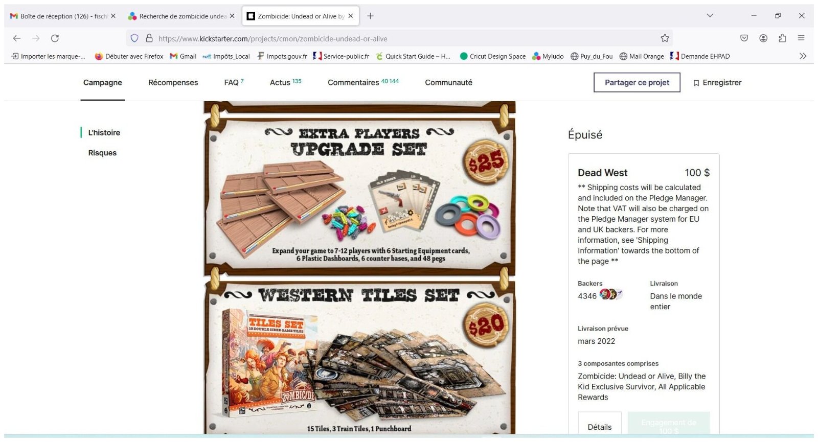 Zombicide Undead Or Alive - Extra players Upgrade set